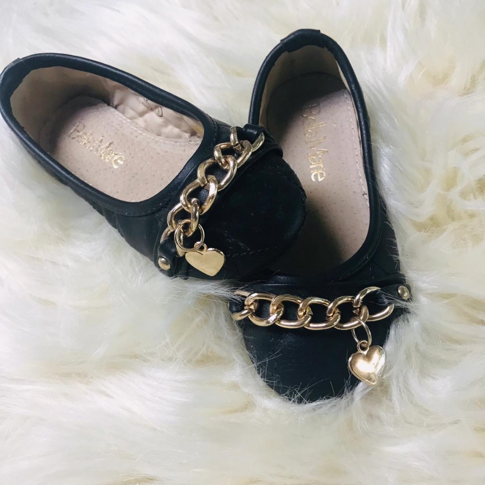 🆕️Little Princess Goldtone chain dress shoe - Picture 2 of 3